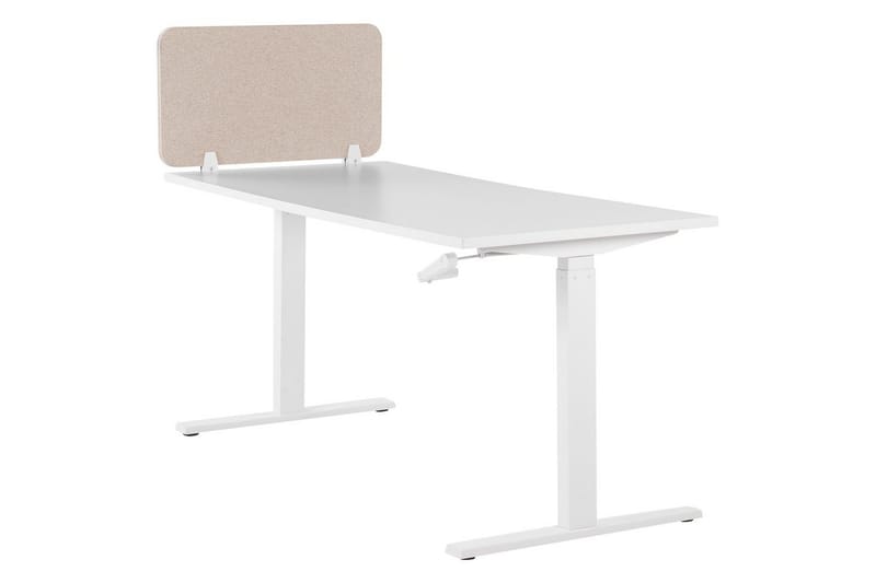 Skiljevägg för skrivbord Beliani Wally Beige, 130x2x40 cm Beige 80x2x40 cm - Interiør - Dekorasjon & innredningsdetaljer - Romdelere