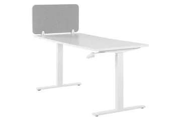 Skiljevägg för skrivbord Beliani Wally Beige, 130x2x40 cm Light grey 72x2x40 cm - Interiør - Dekorasjon & innredningsdetaljer - Romdelere