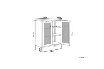 Vitrine Wakatipu Rød - Rød - Oppbevaring - Skap - Vitrineskap