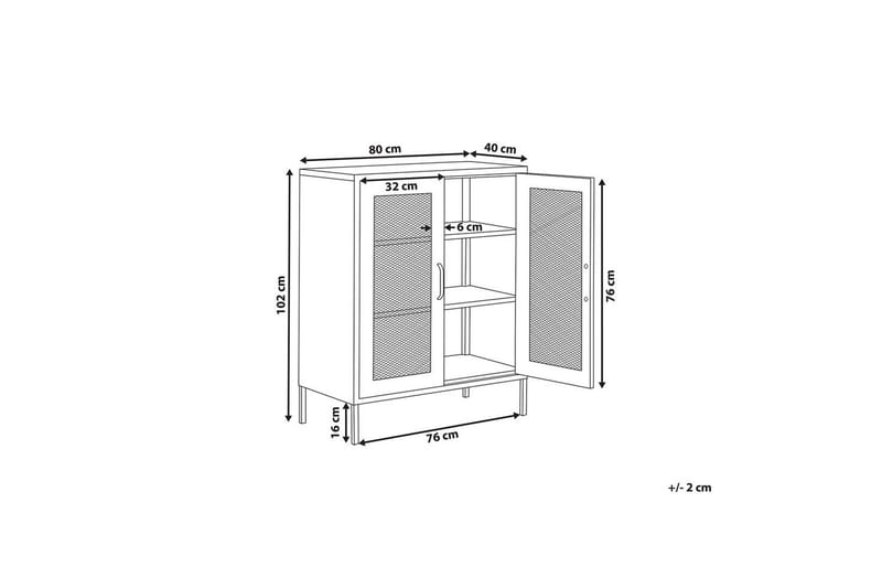Vitrine Wakatipu Rød - Rød - Oppbevaring - Skap - Vitrineskap