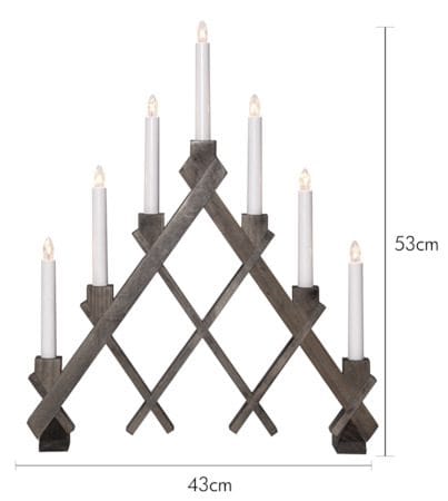 Rut lysestake 43 cm - brun - Interiør - Dekorasjon & innredningsdetaljer - Julepynt & juledekorasjon