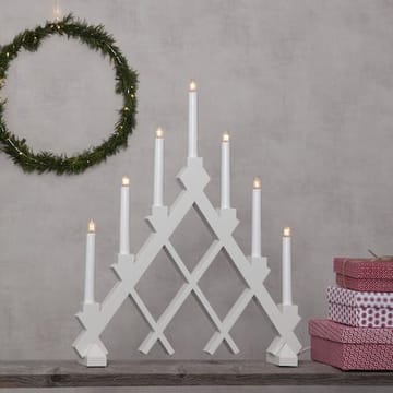 Rut lysestake 43 cm - hvit - Interiør - Dekorasjon & innredningsdetaljer - Julepynt & juledekorasjon