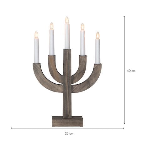 Selma lysestake 25 cm - brunbeiset - Interiør - Dekorasjon & innredningsdetaljer - Julepynt & juledekorasjon