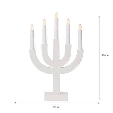 Selma lysestake 25 cm - hvit - Interiør - Dekorasjon & innredningsdetaljer - Julepynt & juledekorasjon