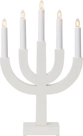 Selma lysestake 25 cm, hvit