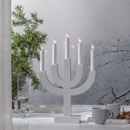 Selma lysestake 25 cm - lysegrå - Interiør - Dekorasjon & innredningsdetaljer - Julepynt & juledekorasjon