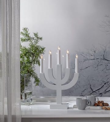 Selma lysestake 25 cm - lysegrå - Interiør - Dekorasjon & innredningsdetaljer - Julepynt & juledekorasjon