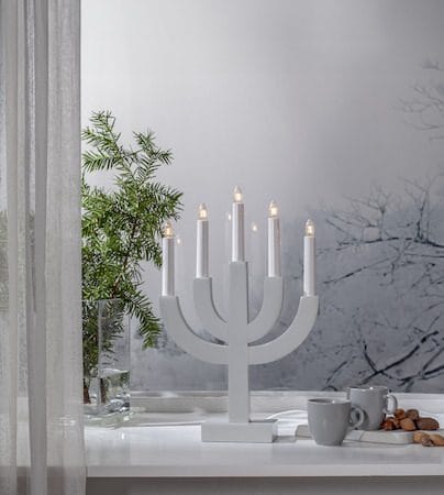 Selma lysestake 25 cm - lysegrå - Interiør - Dekorasjon & innredningsdetaljer - Julepynt & juledekorasjon