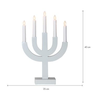 Selma lysestake 25 cm - lysegrå - Interiør - Dekorasjon & innredningsdetaljer - Julepynt & juledekorasjon