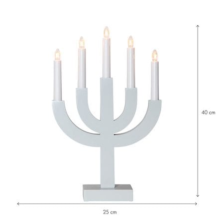 Selma lysestake 25 cm - lysegrå - Interiør - Dekorasjon & innredningsdetaljer - Julepynt & juledekorasjon