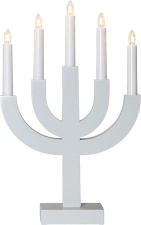 Selma lysestake 25 cm - lysegrå - Interiør - Dekorasjon & innredningsdetaljer - Julepynt & juledekorasjon