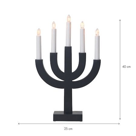 Selma lysestake 25 cm - mørkegrå - Interiør - Dekorasjon & innredningsdetaljer - Julepynt & juledekorasjon