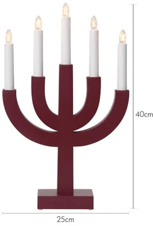 Selma lysestake 25 cm - rød - Interiør - Dekorasjon & innredningsdetaljer - Julepynt & juledekorasjon