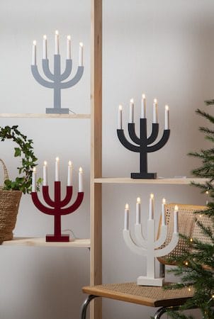 Selma lysestake 25 cm - rød - Interiør - Dekorasjon & innredningsdetaljer - Julepynt & juledekorasjon