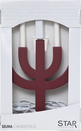 Selma lysestake 25 cm - rød - Interiør - Dekorasjon & innredningsdetaljer - Julepynt & juledekorasjon