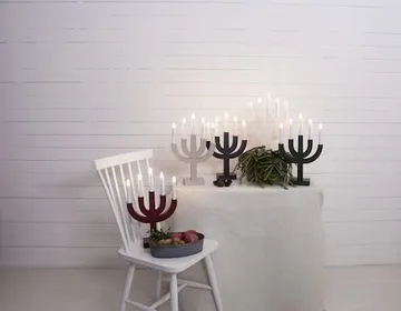 Selma lysestake 25 cm - rød - Interiør - Dekorasjon & innredningsdetaljer - Julepynt & juledekorasjon