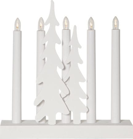 Skog Lysestake 26,5 cm - hvit - Interiør - Dekorasjon & innredningsdetaljer - Julepynt & juledekorasjon