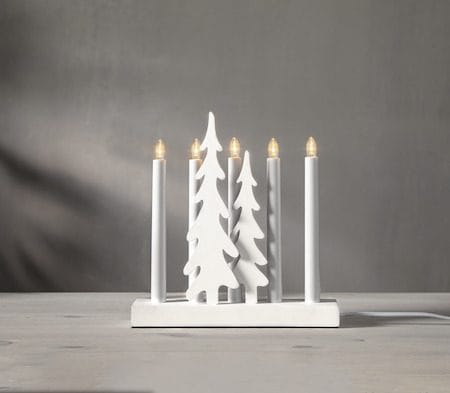 Skog Lysestake 26,5 cm - hvit - Interiør - Dekorasjon & innredningsdetaljer - Julepynt & juledekorasjon