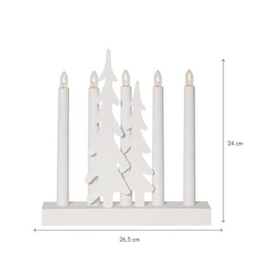 Skog Lysestake 26,5 cm - hvit - Interiør - Dekorasjon & innredningsdetaljer - Julepynt & juledekorasjon