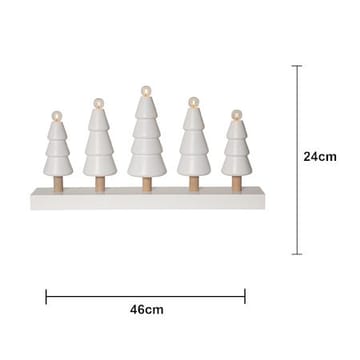 Skog lysestake 46 cm - hvit med ufargede stammer - Interiør - Dekorasjon & innredningsdetaljer - Julepynt & juledekorasjon