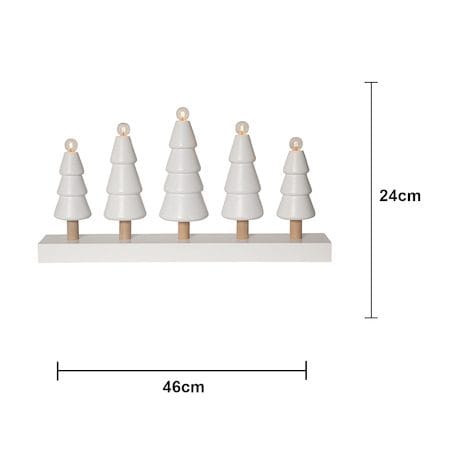 Skog lysestake 46 cm - hvit med ufargede stammer - Interiør - Dekorasjon & innredningsdetaljer - Julepynt & juledekorasjon
