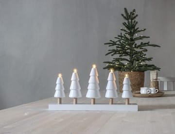 Skog lysestake 46 cm - hvit med ufargede stammer - Interiør - Dekorasjon & innredningsdetaljer - Julepynt & juledekorasjon