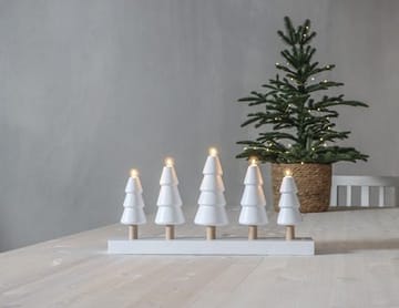 Skog lysestake 46 cm - hvit med ufargede stammer - Interiør - Dekorasjon & innredningsdetaljer - Julepynt & juledekorasjon