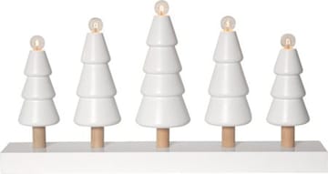 Skog lysestake 46 cm - hvit med ufargede stammer - Interiør - Dekorasjon & innredningsdetaljer - Julepynt & juledekorasjon