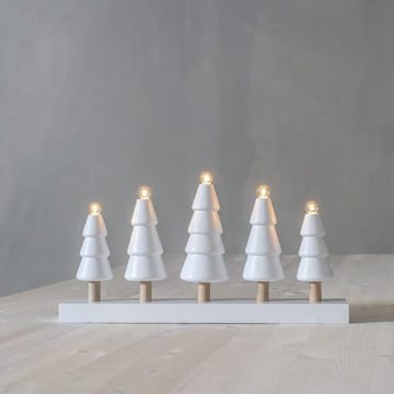 Skog lysestake 46 cm - hvit med ufargede stammer - Interiør - Dekorasjon & innredningsdetaljer - Julepynt & juledekorasjon