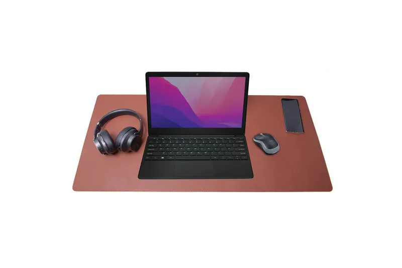 Skrivebordsmatte Desire2 Vegansk Lær 400x900mm Brun, Brun