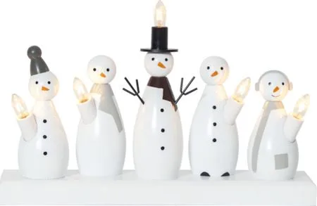 Snowman lysestake 33 cm - hvit - Interiør - Dekorasjon & innredningsdetaljer - Julepynt & juledekorasjon