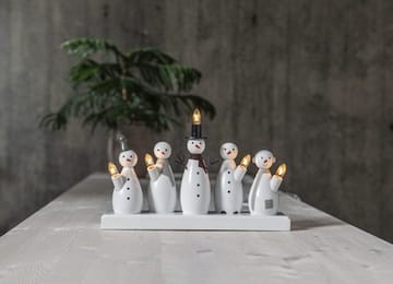 Snowman lysestake 33 cm - hvit - Interiør - Dekorasjon & innredningsdetaljer - Julepynt & juledekorasjon