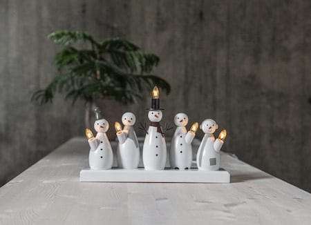 Snowman lysestake 33 cm - hvit - Interiør - Dekorasjon & innredningsdetaljer - Julepynt & juledekorasjon