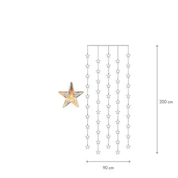 Star Curtain lysgardin 90 cm - transparent - Interiør - Dekorasjon & innredningsdetaljer - Julepynt & juledekorasjon