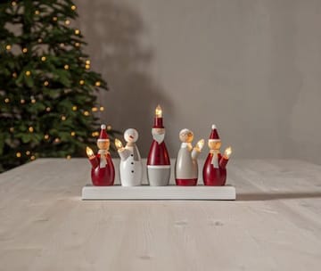 Tomtefamilj lysestake 33,5 cm - flerfarget - Interiør - Dekorasjon & innredningsdetaljer - Julepynt & juledekorasjon