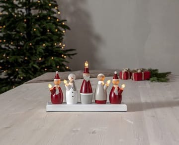 Tomtefamilj lysestake 33,5 cm - flerfarget - Interiør - Dekorasjon & innredningsdetaljer - Julepynt & juledekorasjon