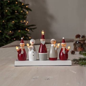 Tomtefamilj lysestake 33,5 cm - flerfarget - Interiør - Dekorasjon & innredningsdetaljer - Julepynt & juledekorasjon