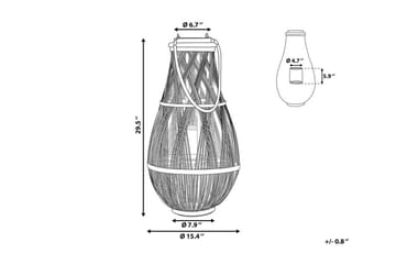 Tonga Lykt 39 cm - Hvit - Interiør - Dekorasjon & innredningsdetaljer