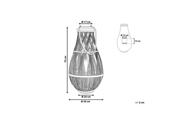 TONGA Lykt 39 cm - Tre / Natur - Interiør - Dekorasjon & innredningsdetaljer