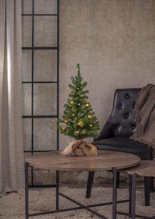 Toppy lite juletre med belysning 60 cm - grønn - Interiør - Dekorasjon & innredningsdetaljer - Julepynt & juledekorasjon