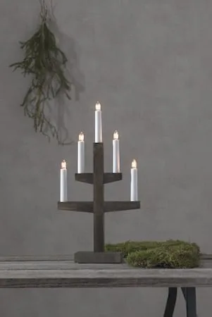Trapp lysestake 24 cm - brunbeiset - Interiør - Dekorasjon & innredningsdetaljer - Julepynt & juledekorasjon