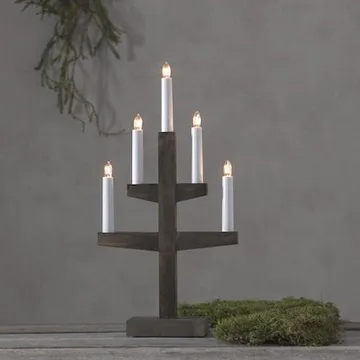 Trapp lysestake 24 cm - brunbeiset - Interiør - Dekorasjon & innredningsdetaljer - Julepynt & juledekorasjon