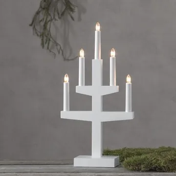 Trapp lysestake 24 cm - hvit - Interiør - Dekorasjon & innredningsdetaljer - Julepynt & juledekorasjon