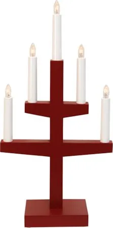 Trapp lysestake 24 cm - rød - Interiør - Dekorasjon & innredningsdetaljer - Julepynt & juledekorasjon