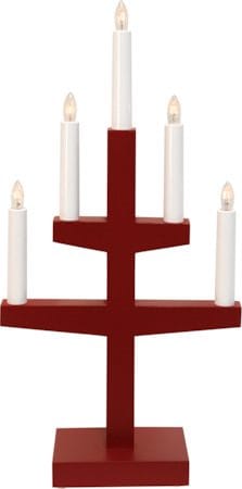 Trapp lysestake 24 cm - rød - Interiør - Dekorasjon & innredningsdetaljer - Julepynt & juledekorasjon