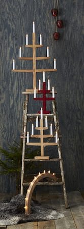 Trapp lysestake 24 cm - rød - Interiør - Dekorasjon & innredningsdetaljer - Julepynt & juledekorasjon