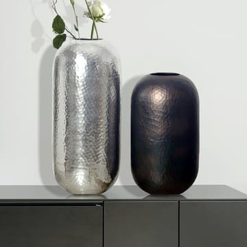 Corara Vase 46 cm Sett med 2 - Sølvfarget og svart bronse - Interiør - Dekorasjon & innredningsdetaljer - Vas - Sylindervase