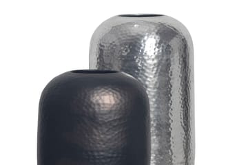 Corara Vase 46 cm Sett med 2 - Sølvfarget og svart bronse - Interiør - Dekorasjon & innredningsdetaljer - Vas - Sylindervase