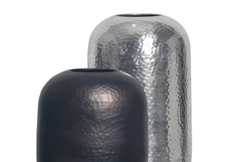 Corara Vase 46 cm Sett med 2 - Sølvfarget og svart bronse - Interiør - Dekorasjon & innredningsdetaljer - Vas - Sylindervase