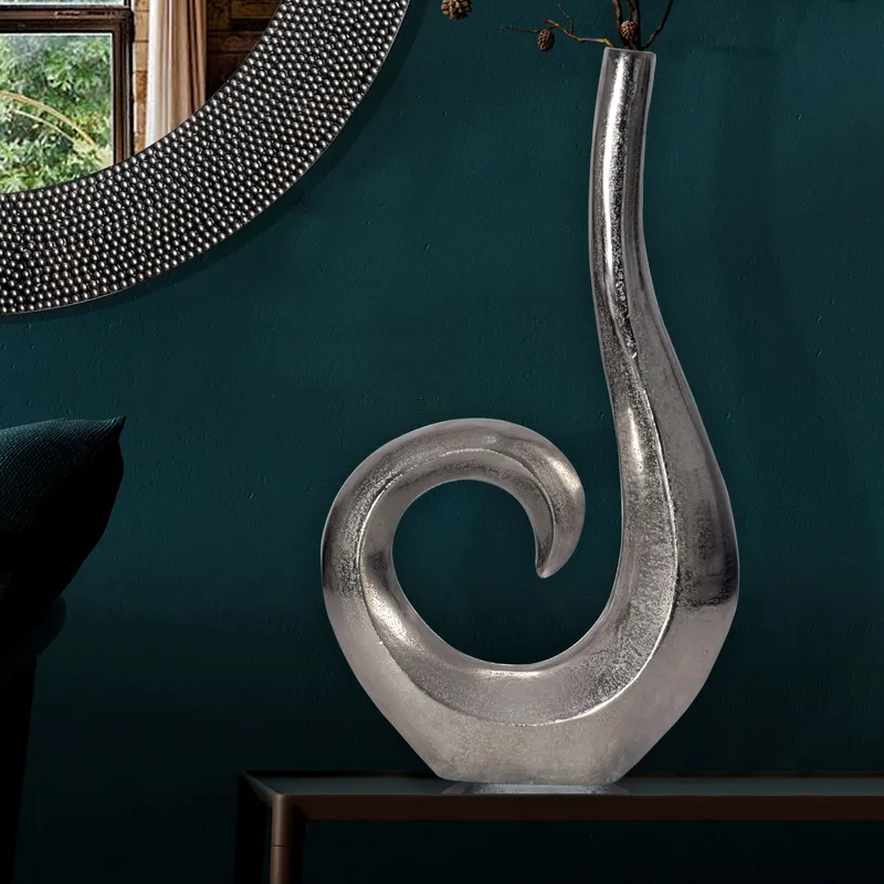 Dalara Vase 47 cm - Sølvfarget - Interiør - Dekorasjon & innredningsdetaljer - Vas - Blomstervase